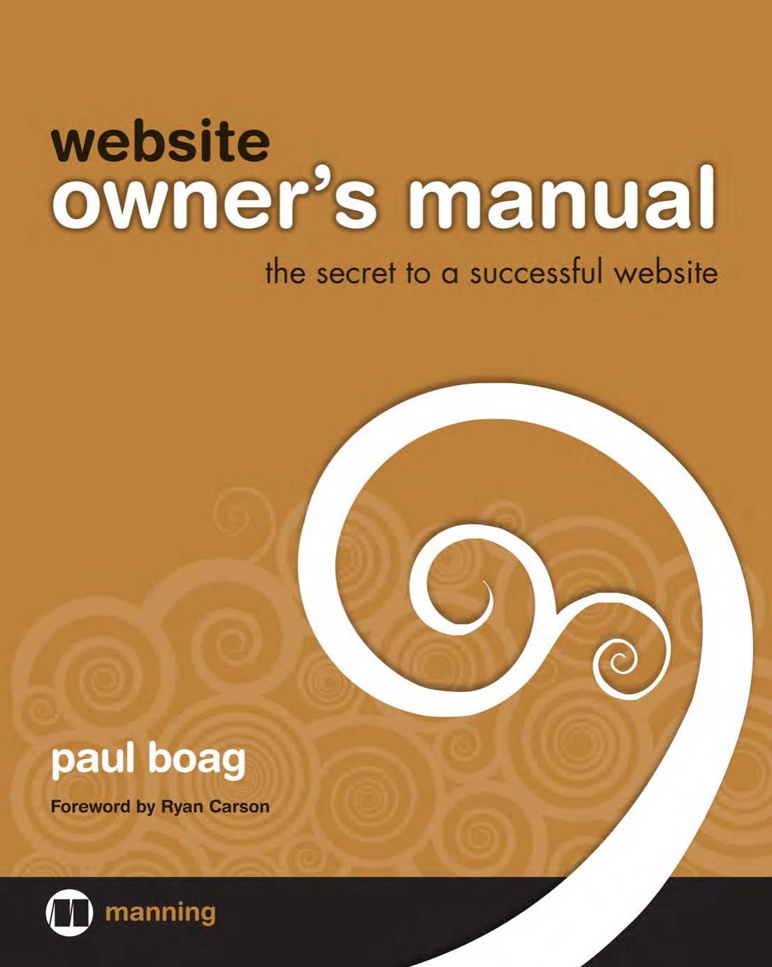 Website Owner’s Manual