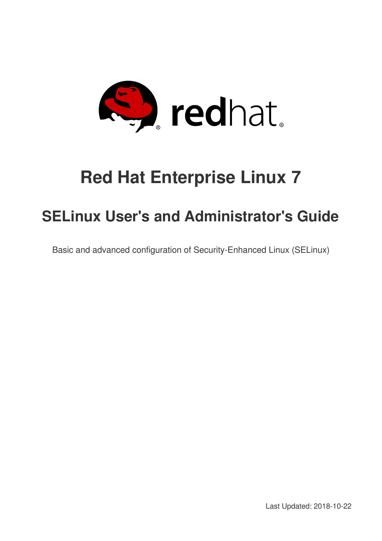 SELinux User's and Administrator's Guide