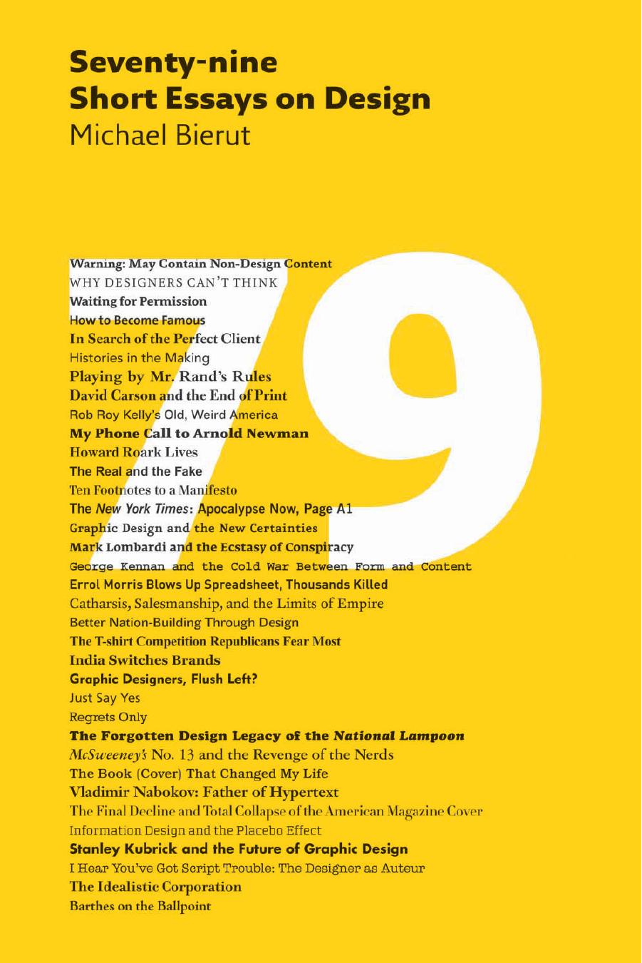 Seventy-nine Short Essays on Design