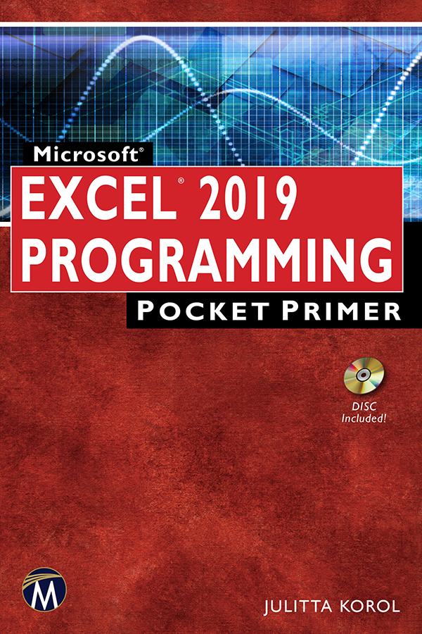 Microsoft Excel 2019 Programming