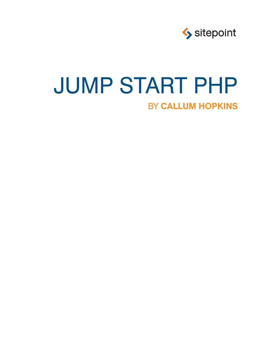 Jump Start PHP