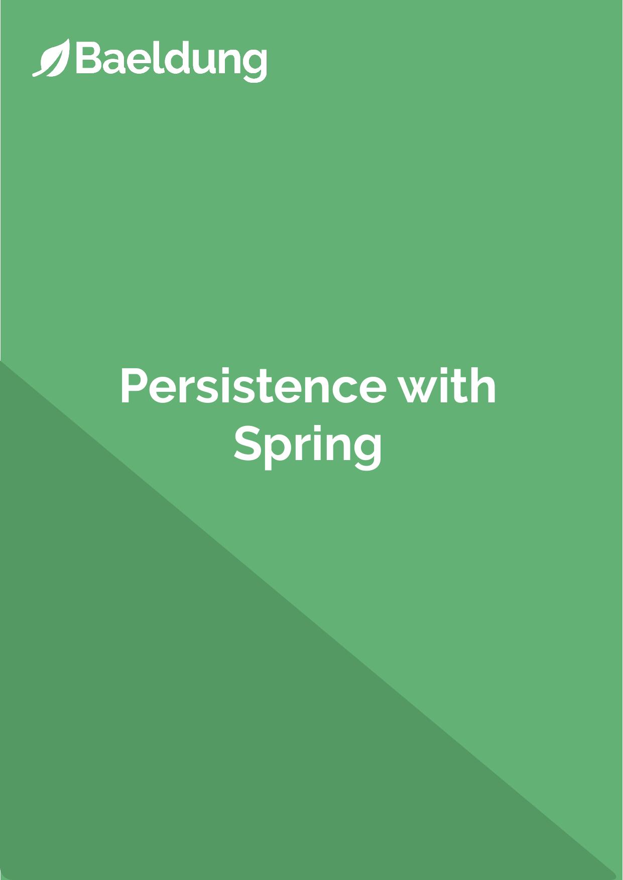 Persistence with Spring